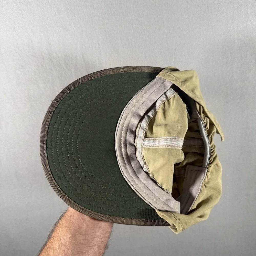 Vintage Patagonia Spoonbill Bimini Hat Cap Neck Flap Khaki Beige SMALL USA